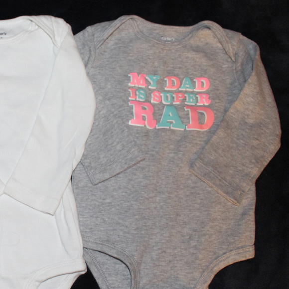 Carter's Long Sleeve Bodysuits 3-Pieces - 12 Mons - Picture 3 of 3